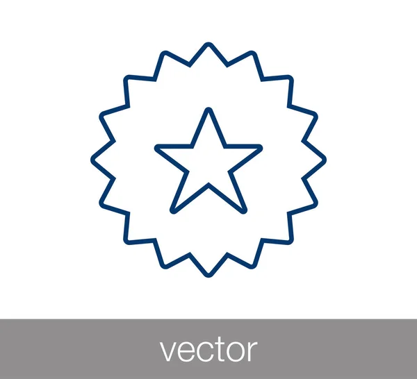 Icono estrella. Icono de placa. Icono del trofeo . — Vector de stock