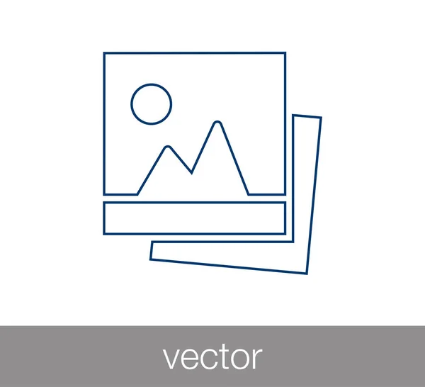 Image flat icon — Stock Vector