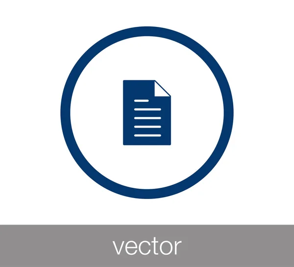 Document icône plate — Image vectorielle