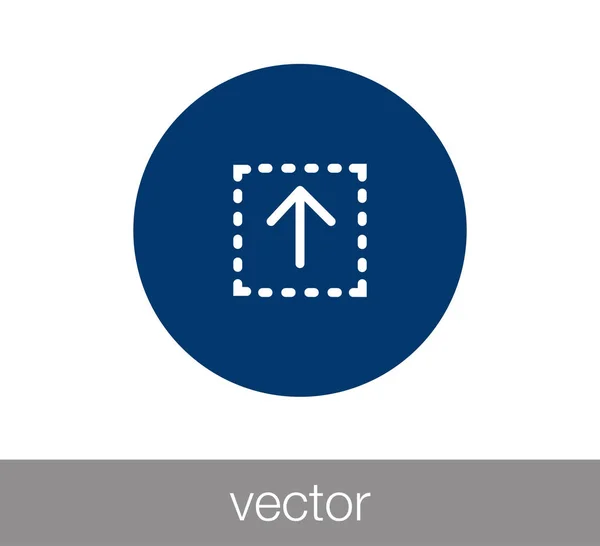 Uploaden van pictogram met pijl-omhoog — Stockvector