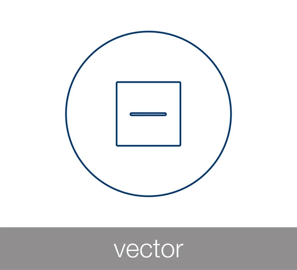 Ícone menos plana . — Vetor de Stock