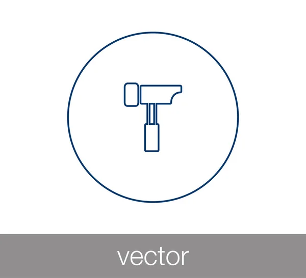 Martillo icono web . — Vector de stock