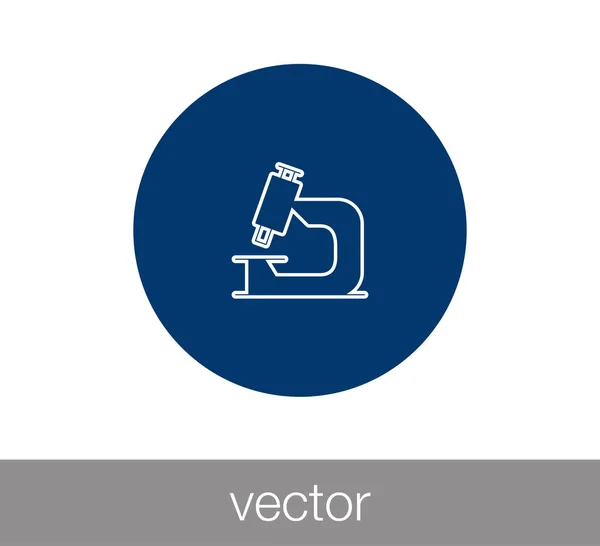 Ícone plano do microscópio — Vetor de Stock