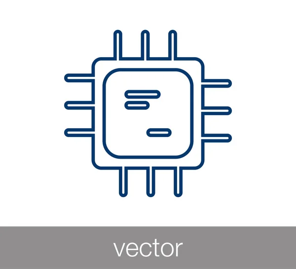 Illustration d'icône de puce — Image vectorielle