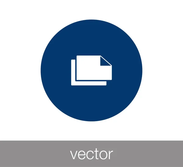 Document icône plate — Image vectorielle