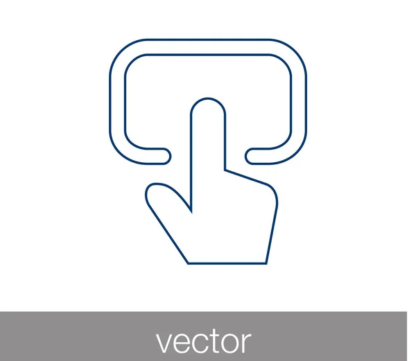 Berührungsgeste. Handsymbol. Hand-Cursor-Symbol. Touchscreen cu — Stockvektor