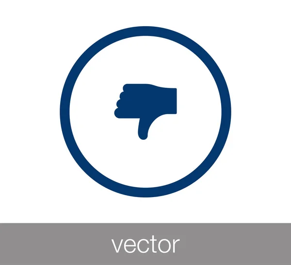 Pulgar hacia abajo icono — Vector de stock