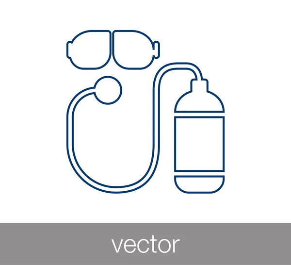 Tauchermasken-Symbol — Stockvektor