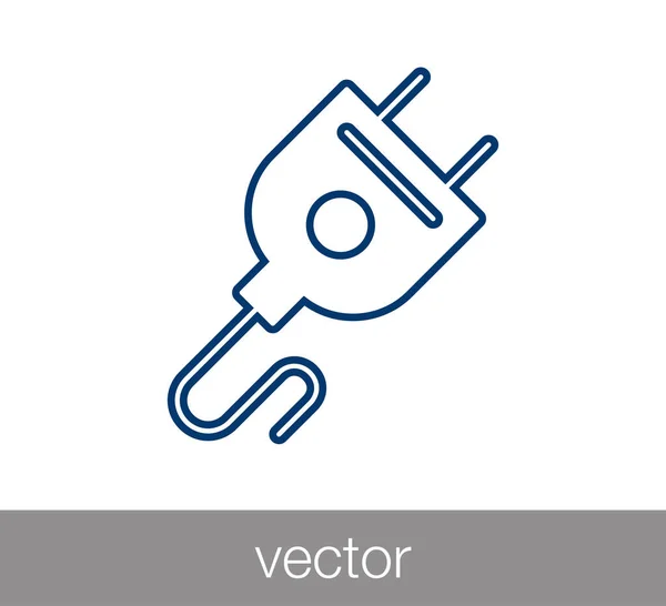 Stecker flaches Symbol — Stockvektor