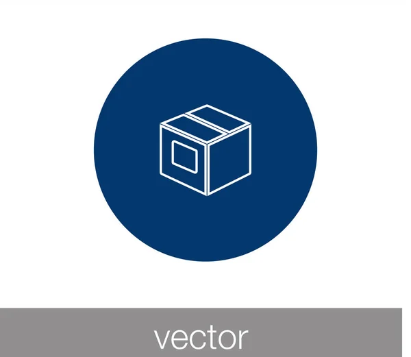 Icono de caja. Icono de caja de carga . — Vector de stock