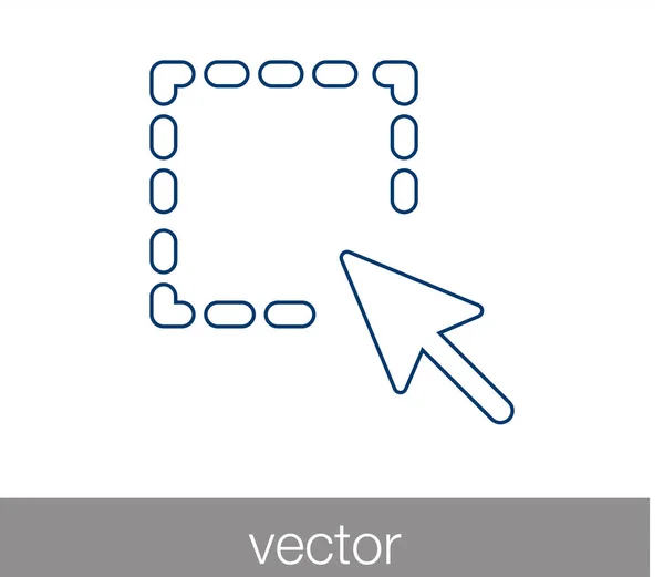 Icône plate du curseur — Image vectorielle