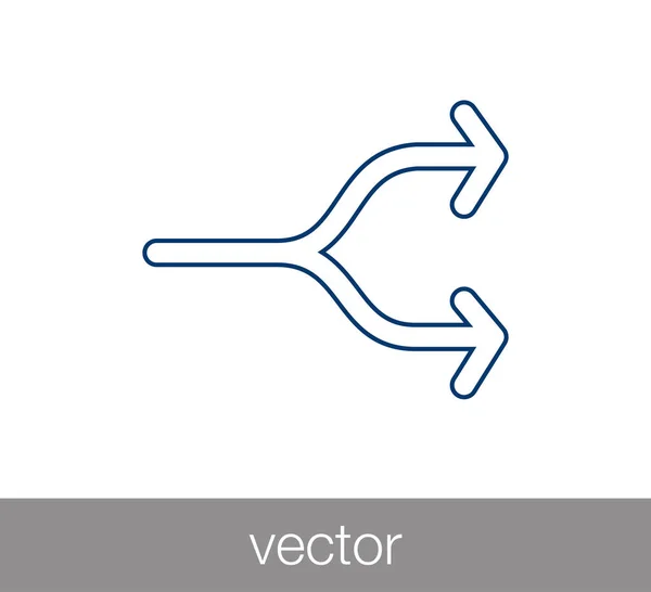 Shuffle flat icon — Stock Vector