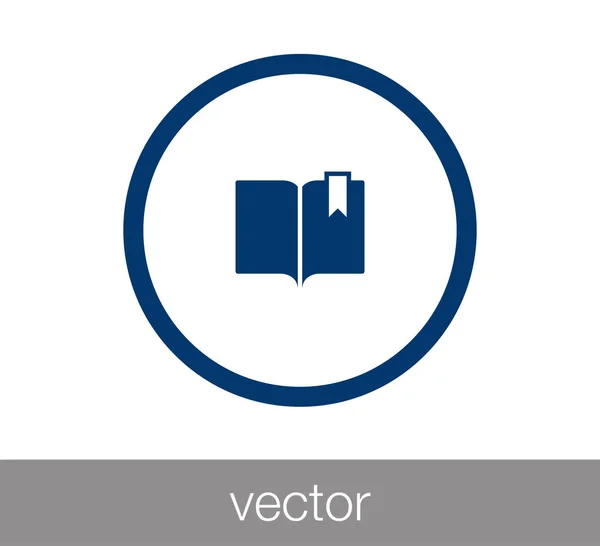 Libro Icono plano — Vector de stock