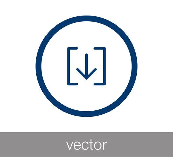 Letöltés ikon lefelé nyíl — Stock Vector