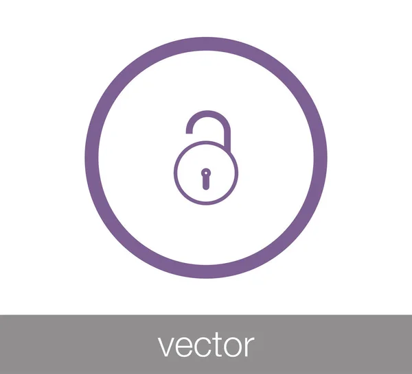 Bloquear icono web . — Vector de stock