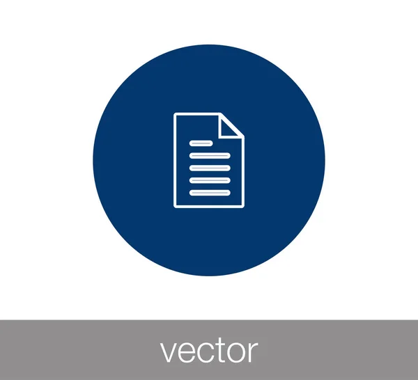 Document icône plate — Image vectorielle