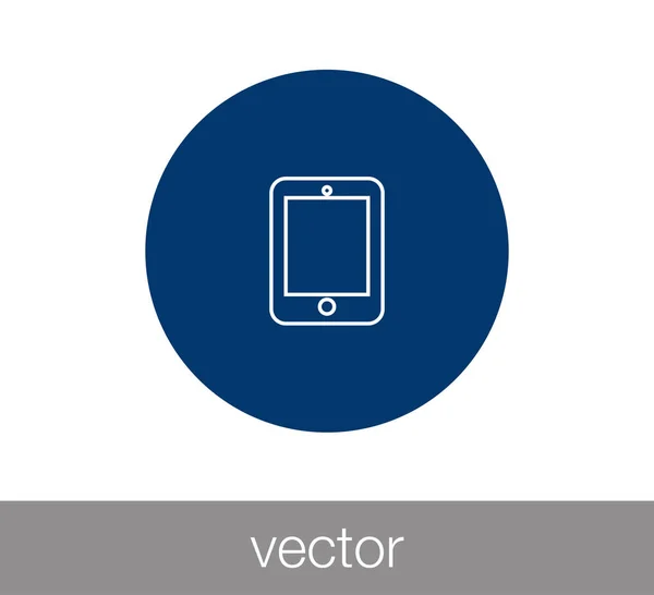 Tabletta lapos ikon — Stock Vector