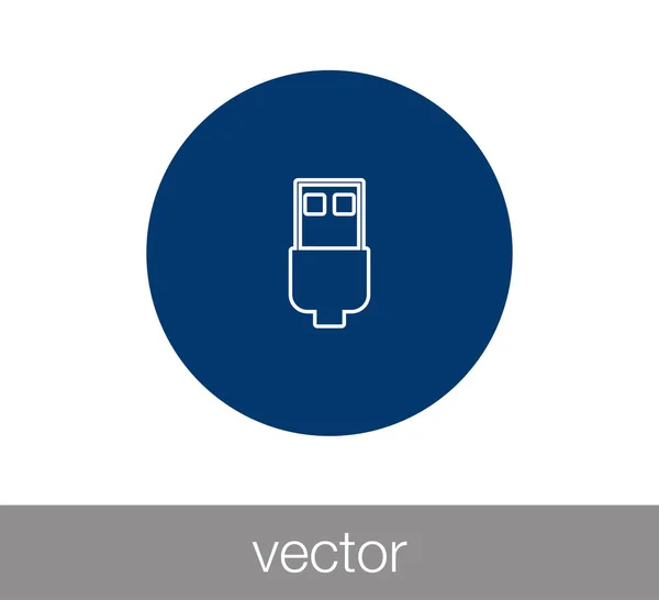 Icono del conector USB — Vector de stock