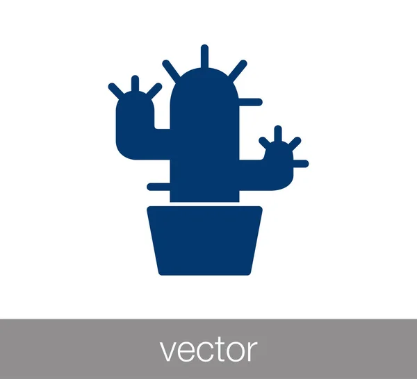 Ilustración de icono de cactus . — Vector de stock
