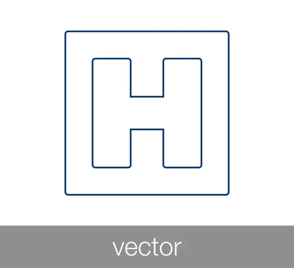 Hospital Apartamento Icono . — Vector de stock