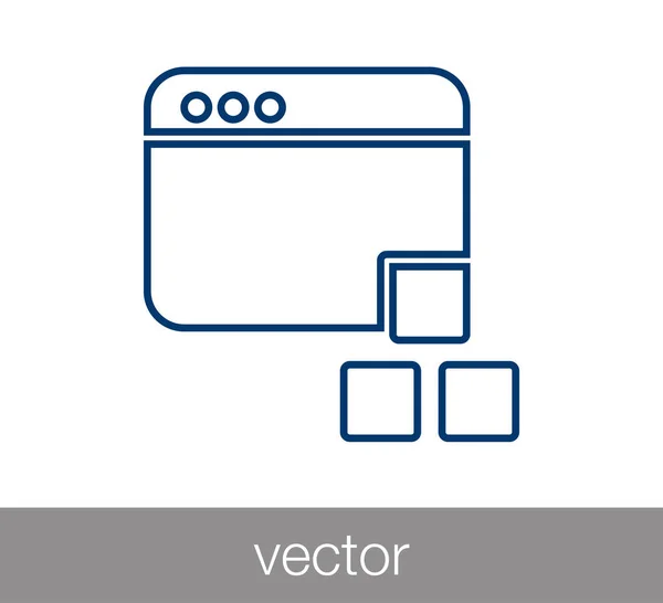 ウィンドウまたはプログラミング アイコン — ストックベクタ