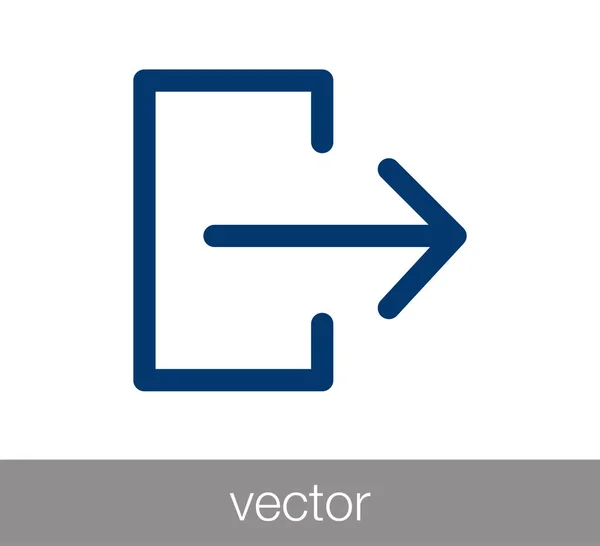 Pictogram afrit teken. — Stockvector