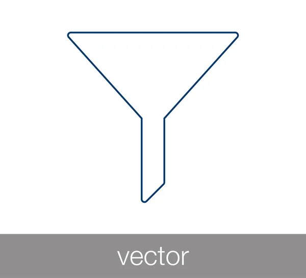 Tragt fladt ikon – Stock-vektor