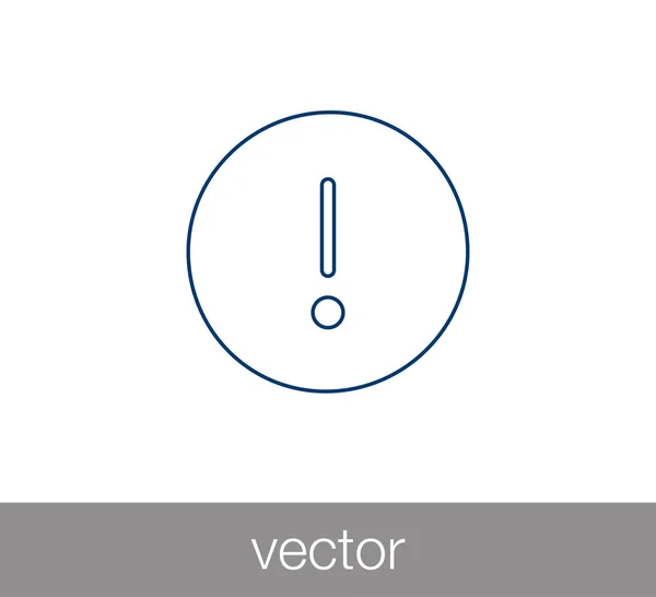 Uppmärksamhet tecken ikonen — Stock vektor
