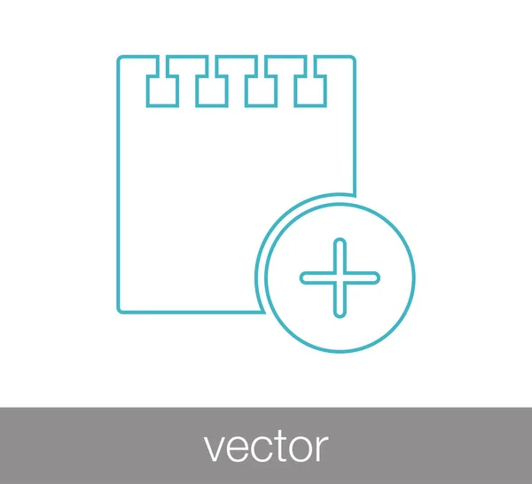 Desenho do ícone de nota — Vetor de Stock