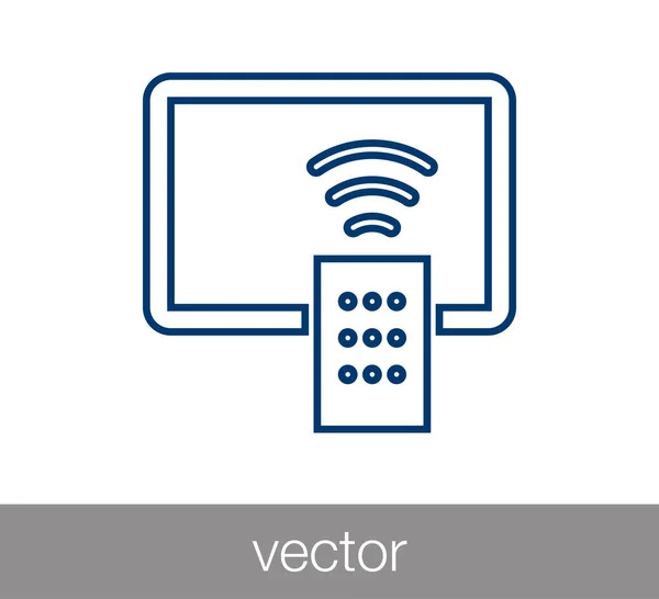 Icône TV plat . — Image vectorielle