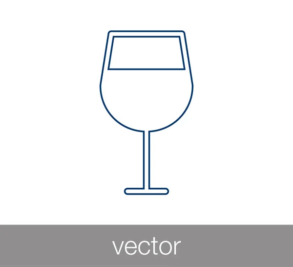 Verre d'icône de vin — Image vectorielle