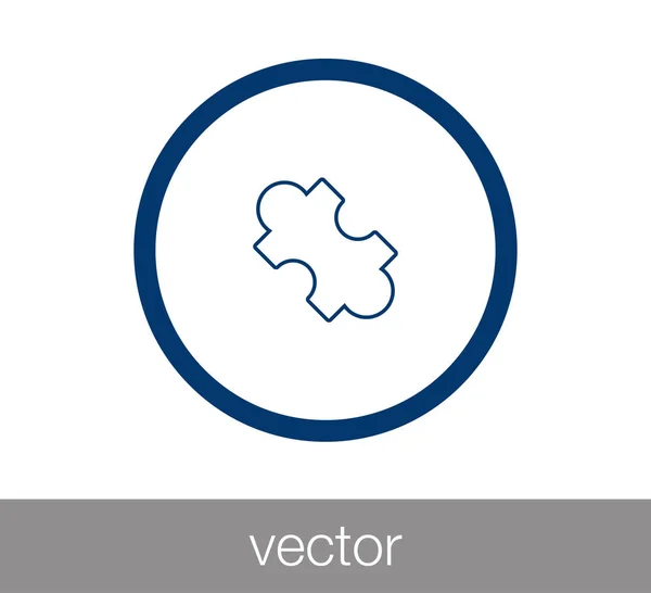 Puzzle darab ikon. — Stock Vector