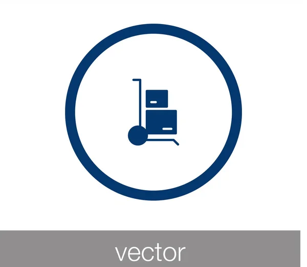 Icono de la carretilla elevadora. icono de entrega . — Archivo Imágenes Vectoriales
