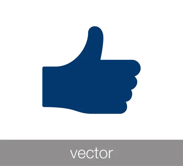 Pulgar encima del icono simple — Vector de stock