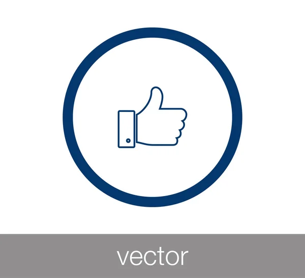 Pulgar encima del icono simple — Vector de stock