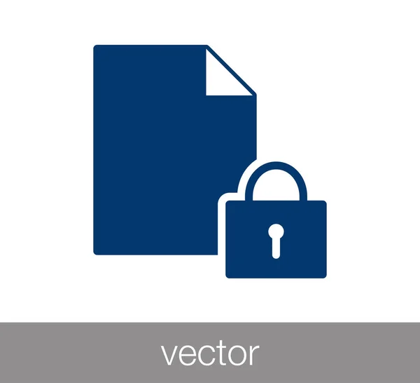 Titkosított dokumentum ikon — Stock Vector