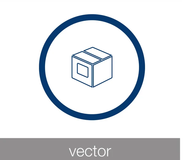 Icono de caja. Icono de caja de carga . — Archivo Imágenes Vectoriales