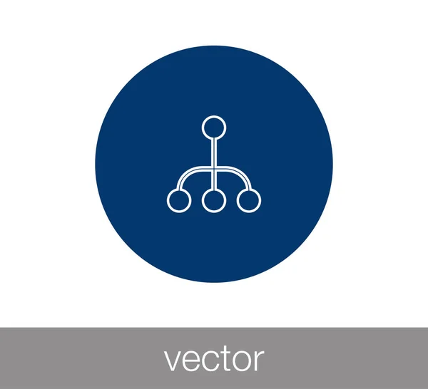 Hierarchie-Symbol. Netzwerk-Ikone. — Stockvektor