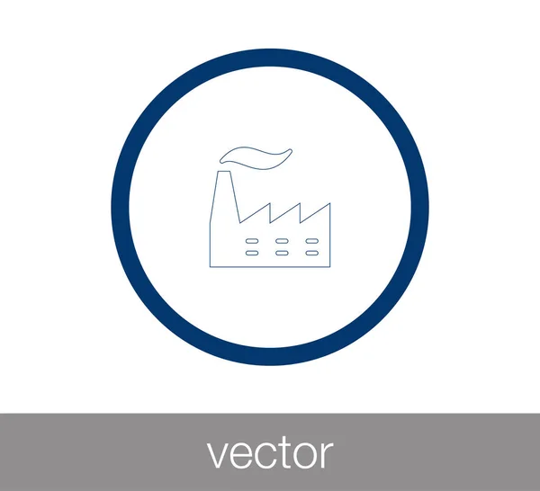 Ícone de planta. Ícone da indústria. Ícone de fábrica . — Vetor de Stock