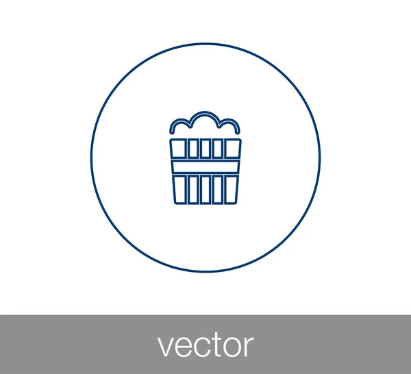 Diseño de icono de palomitas — Vector de stock
