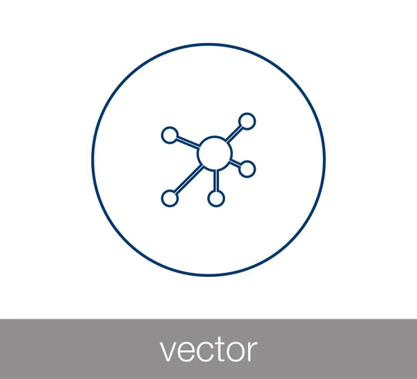 Ícone de hierarquia. Ícone de rede . — Vetor de Stock