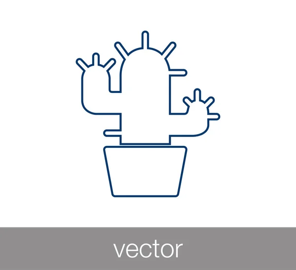 Illustration d'icône de cactus . — Image vectorielle