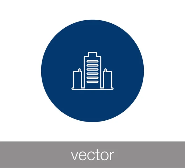 Modern buildings  web icon. — Stock Vector