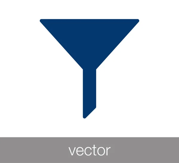 Embudo icono plano — Vector de stock