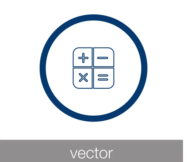 Ícone plano da calculadora — Vetor de Stock