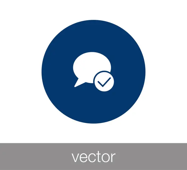 Chat szövegbuborék-ikon — Stock Vector