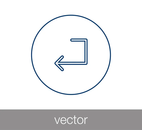 Introduzca el icono clave . — Vector de stock