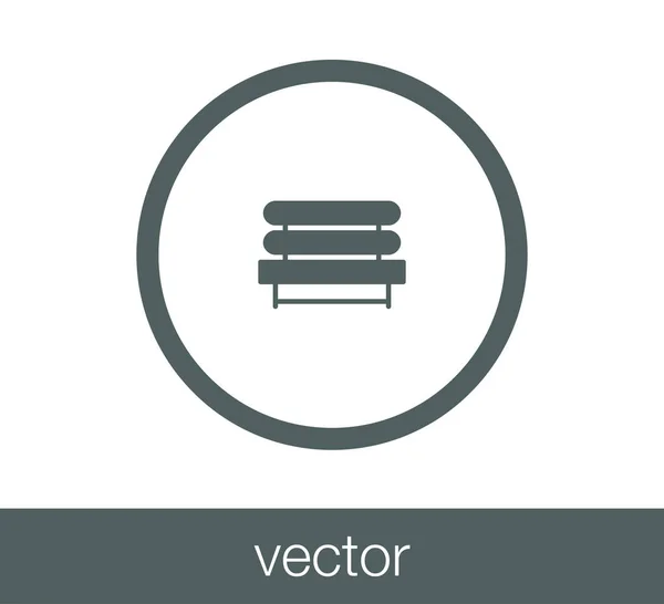 Ilustración del icono silla — Vector de stock