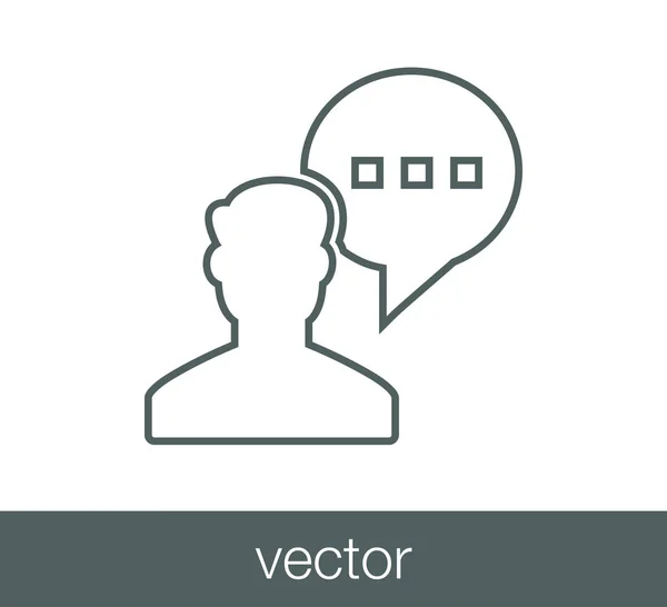 Chat zeepbel pictogram — Stockvector