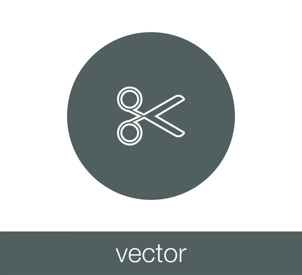 Tesoura Ícone plano. —  Vetores de Stock